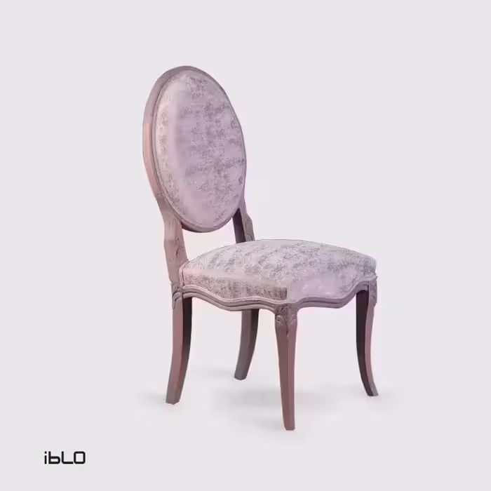 صندلی نئوکلاسیک چوبی لاپند (نخودی کرم)