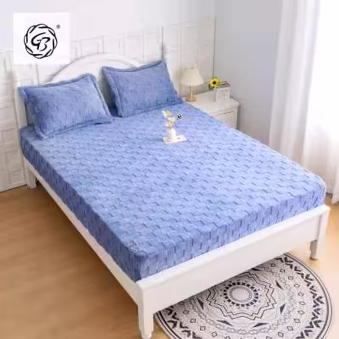 روتختی کشدار دونفره مخمل وارداتی تک رنگ