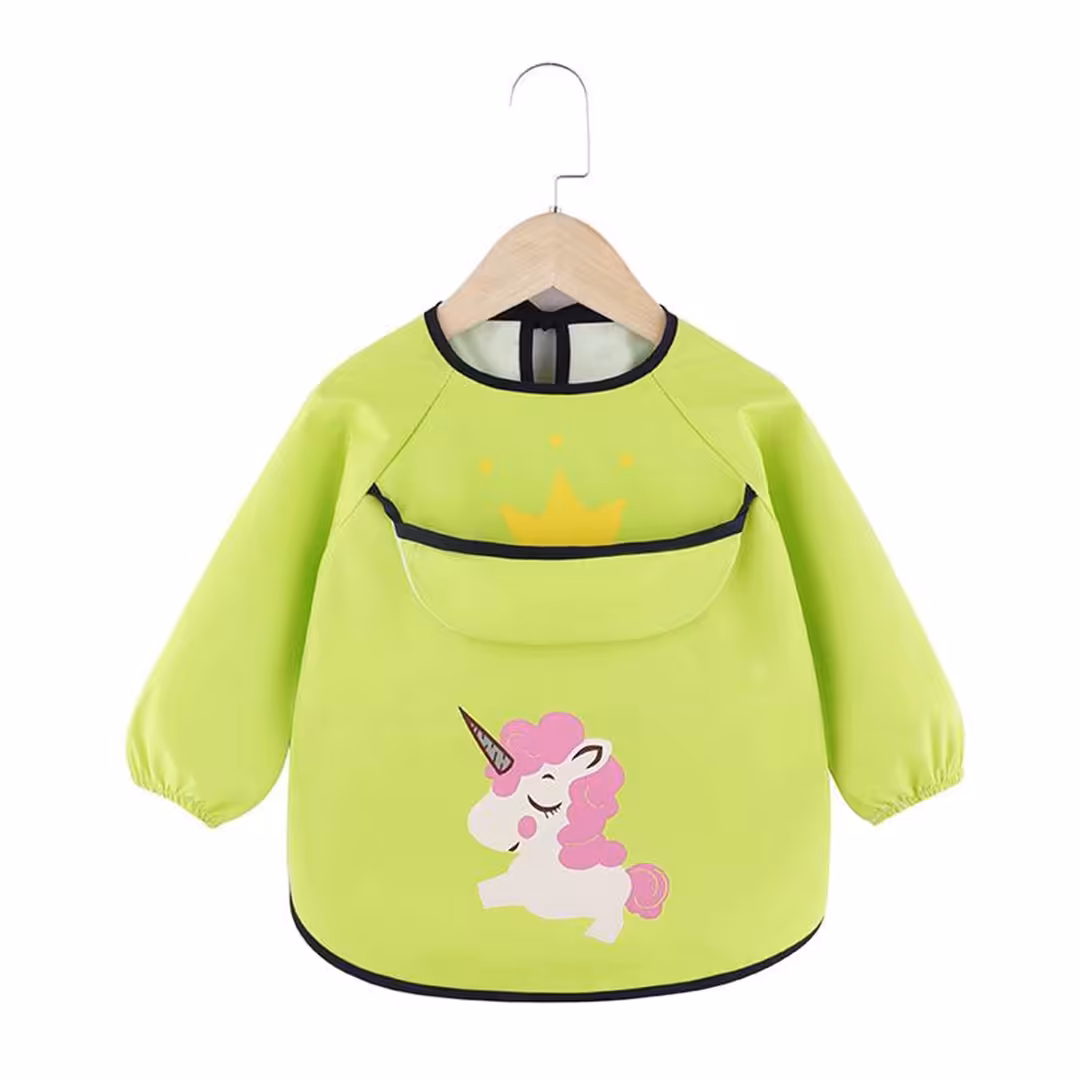 پیشبند آستین دار یونی کورن سبز