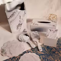 ست سطل و جادستمال و آینه و برس