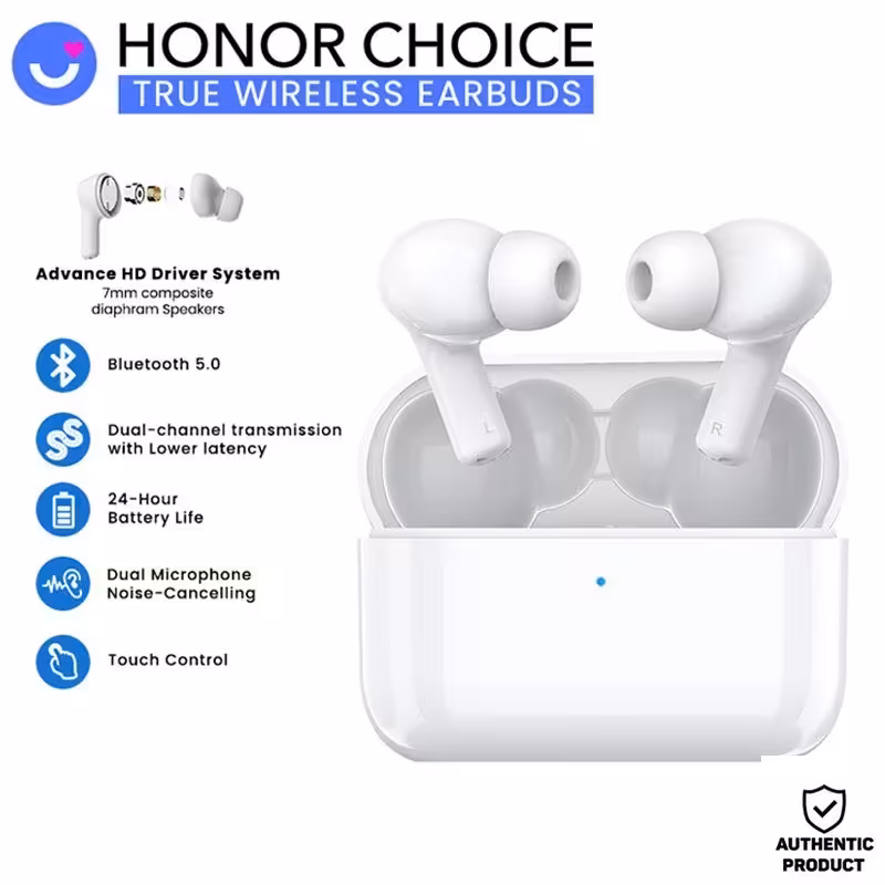 هندزفری بلوتوثی اورجینال و گلوبال آنر مدل  HONOR CHOICE  با گارانتی 18 ماهه