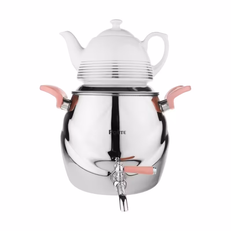 ست کتری و قوری پونته مدل Istanbul کد 5360 شش لیتر در رنگ های  صورتی و سفید