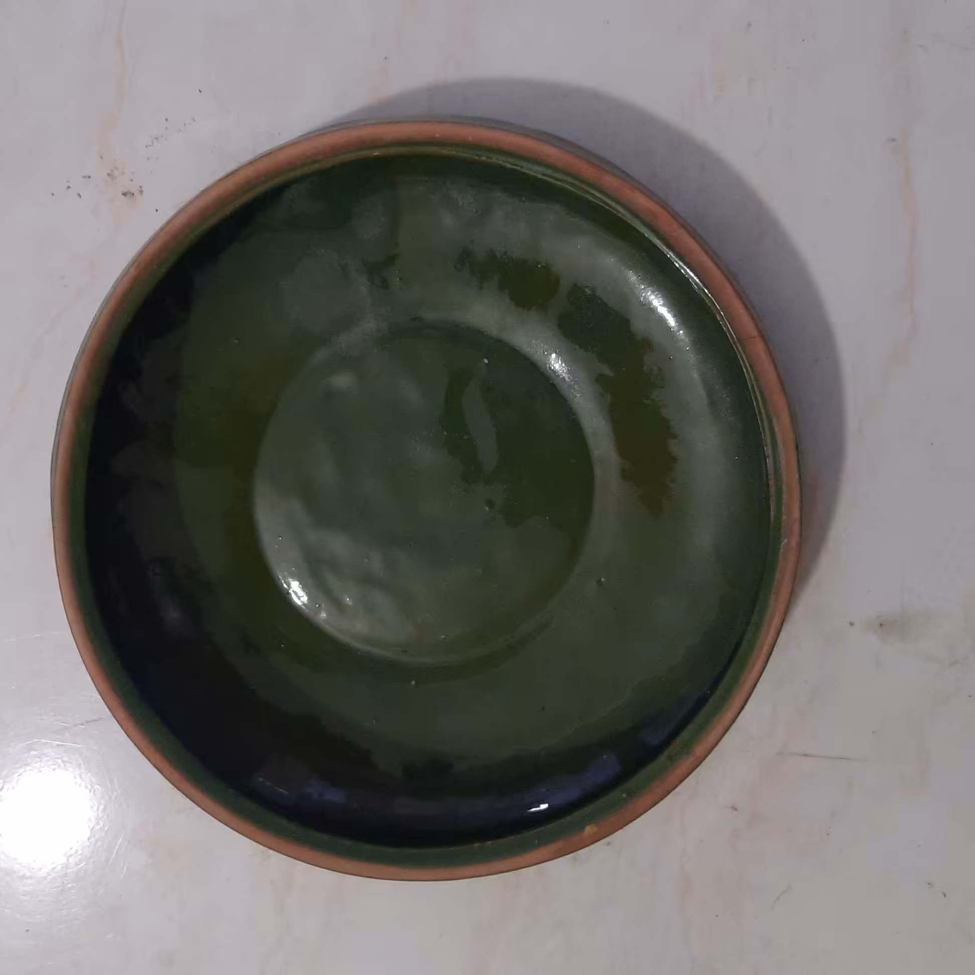 کاسه سفالی لعابدار 