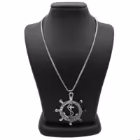 گردنبند مردانه آرالیا طرح سکان کد NVC-CW-8