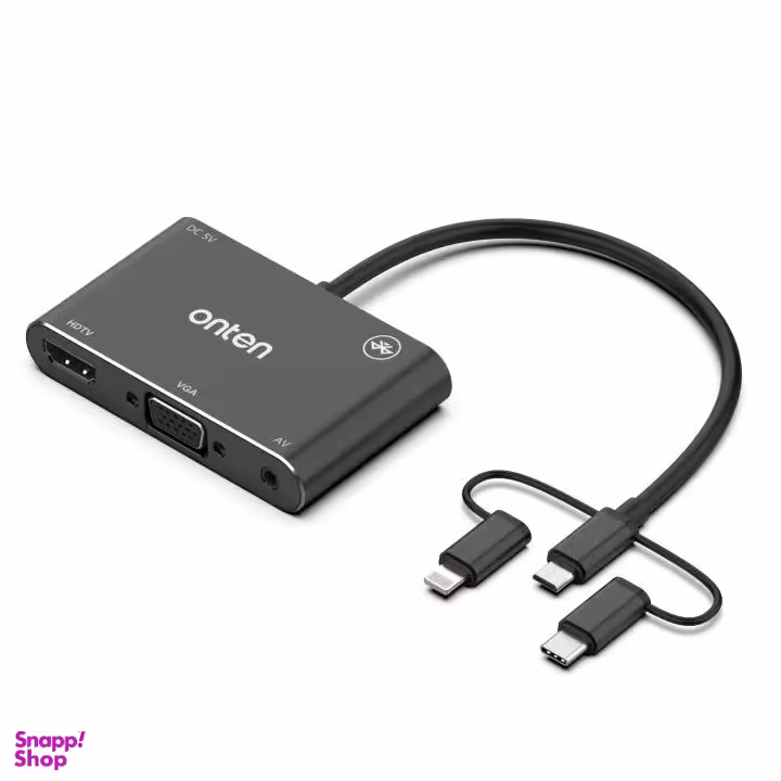مبدل Micro USB/ Lightning/ USB-C به Hdmi/Vga/Av اونتن (Onten) مدل Otn-7585B