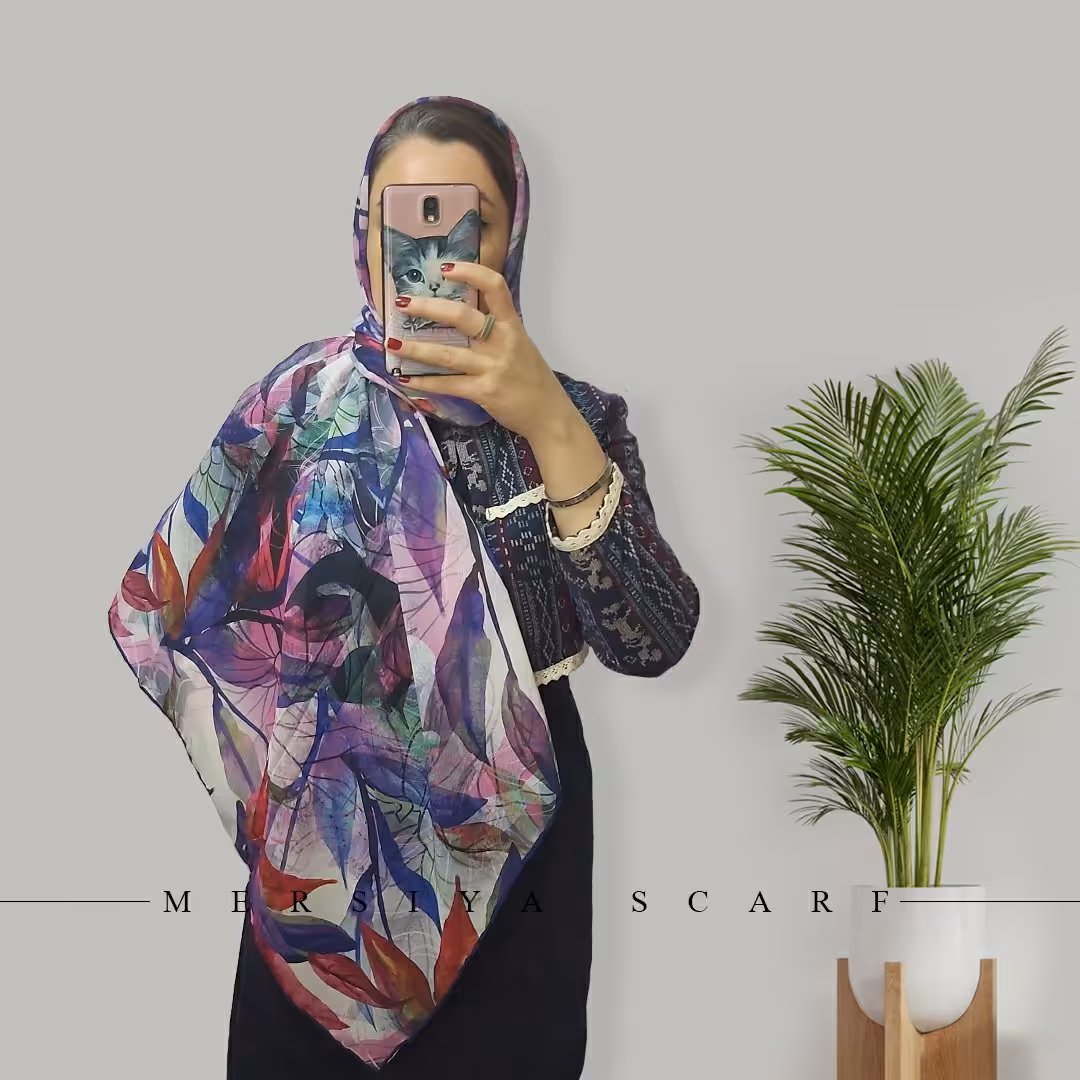 روسری کرپ نخ