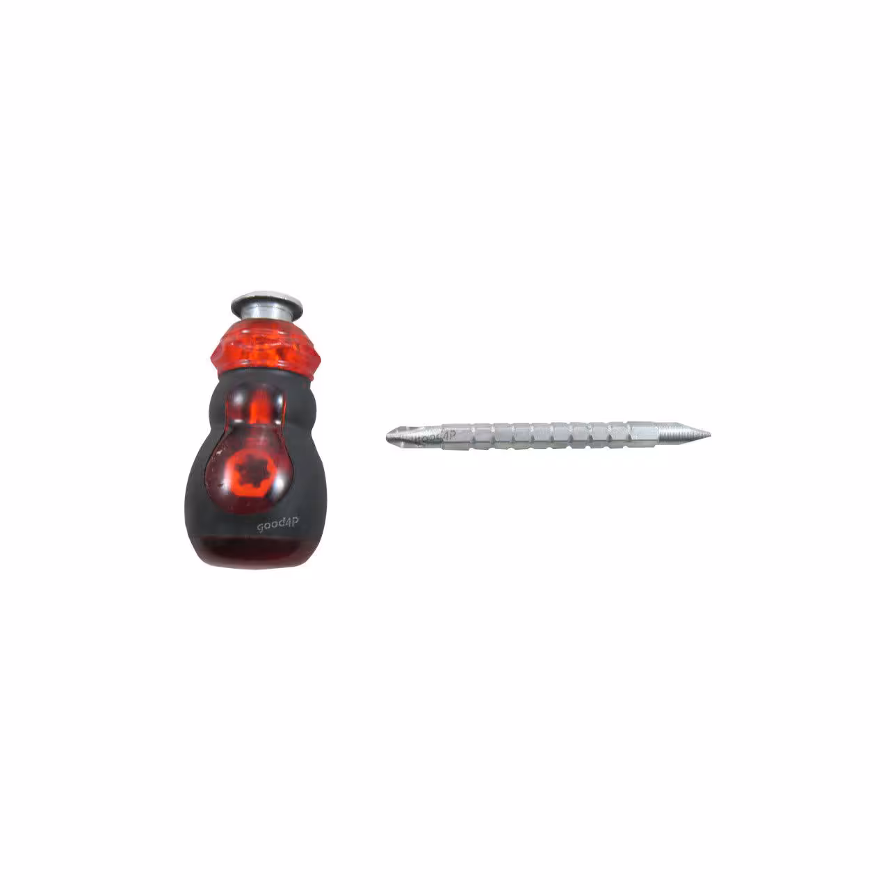 پیچ گوشتی مشتی قرمز دو طرفه ( چهارسو دوسو ) دنده ای آلن خور سه حالته