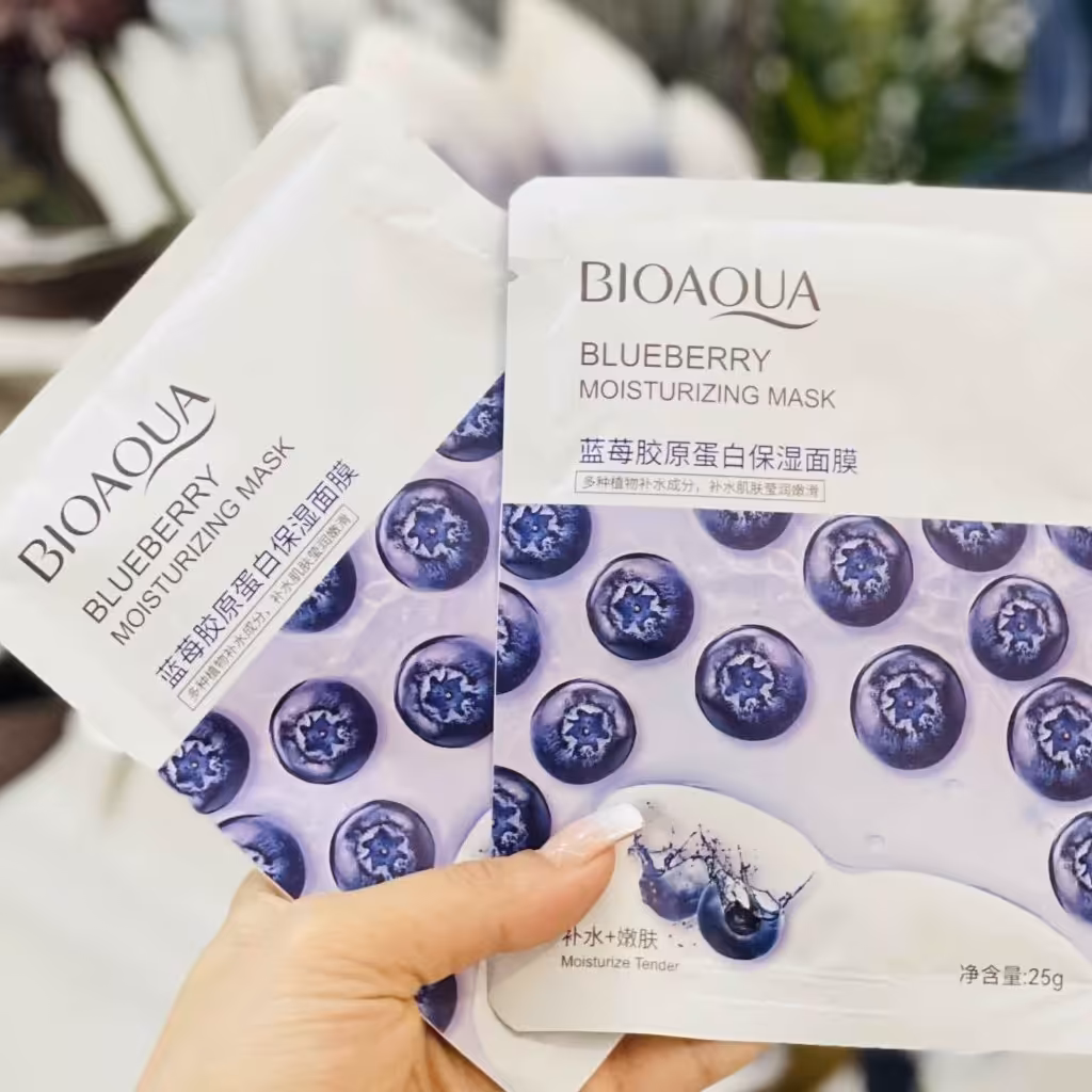 ماسک ورقه ای بلوبری بیوآکوا ضد پیری پک 10 عددی