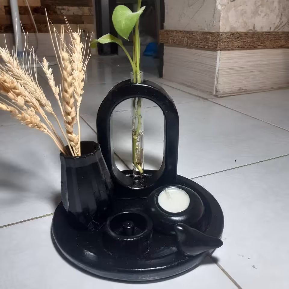 ست و اکسسوری 6 تیکه دکوری سنگ مصنوعی