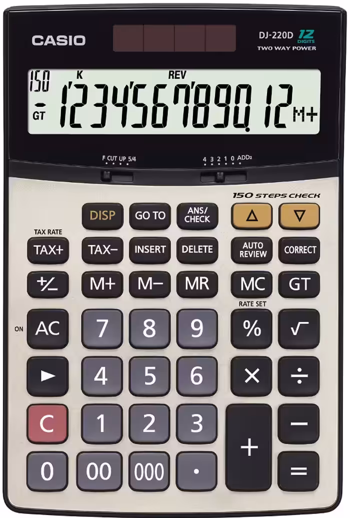 ماشین حساب رومیزی کاسیو مدل DJ-220D