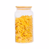 بانکه (جا حبوباتی) 1 عددی بامبو شیشه ای پیرکس مدل  H20.5D10 کدGw 90301034