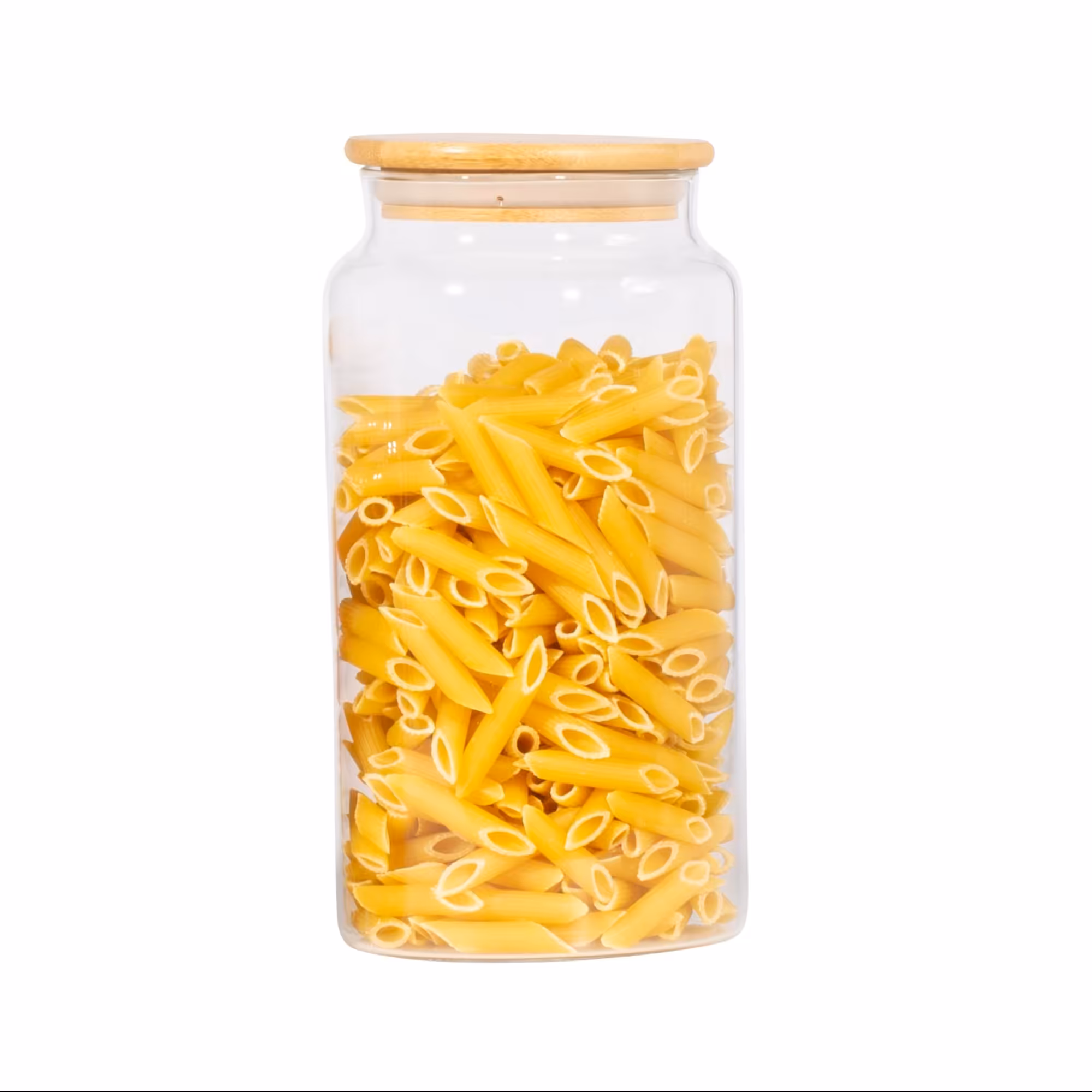 بانکه (جا حبوباتی) 1 عددی بامبو شیشه ای پیرکس مدل  H20.5D10 کدGw 90301034