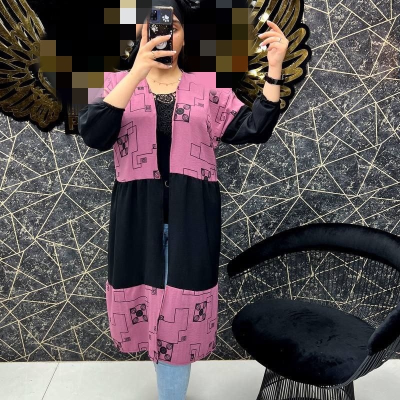 مانتو زنانه تیکه خور ابرو بادیفری سایز تا 46 جنس ابرو بادیدر چهار رنگ