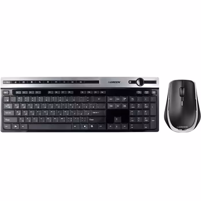 کیبورد و ماوس بی سیم گرین مدل GKM-505W