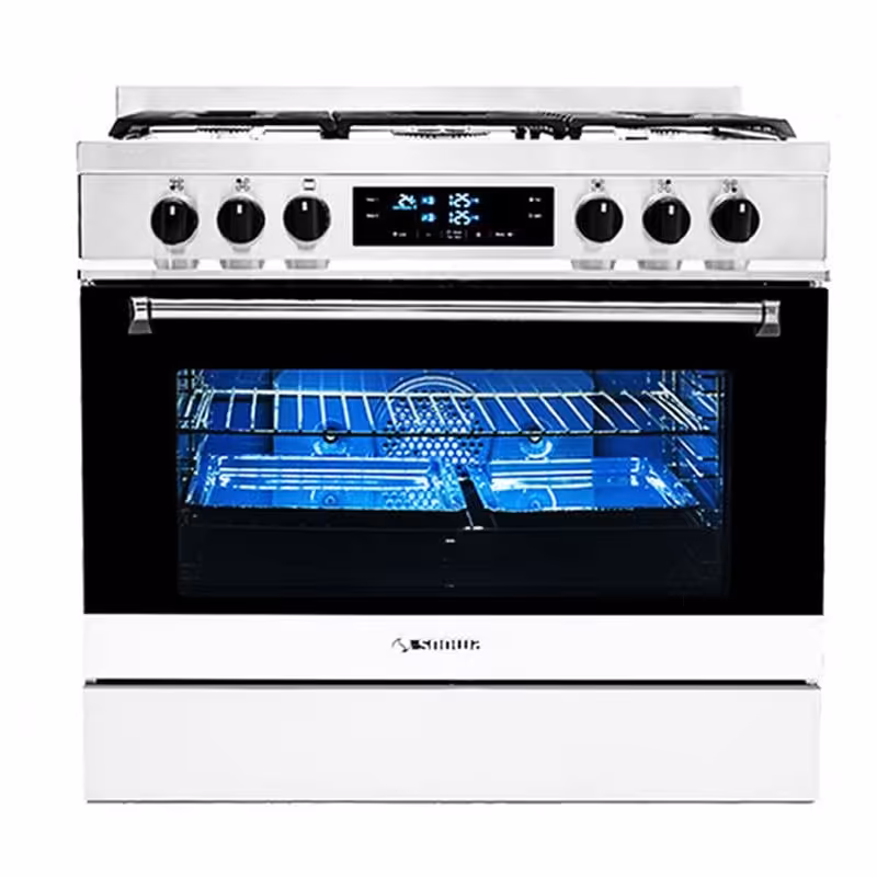 اجاق گاز 5 شعله اسنوا مدل والنتینو SGC5-6112n رویه استیل رنگ سفید با ارسال رایگان