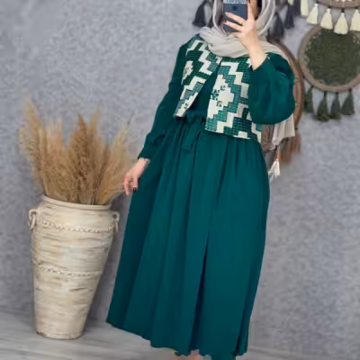 ست جلیقه و پیراهن مازراتی مجلسی زنانه