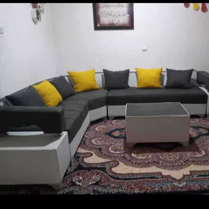 مبلمان ال دسته دوبل رنگبندی متنوع 