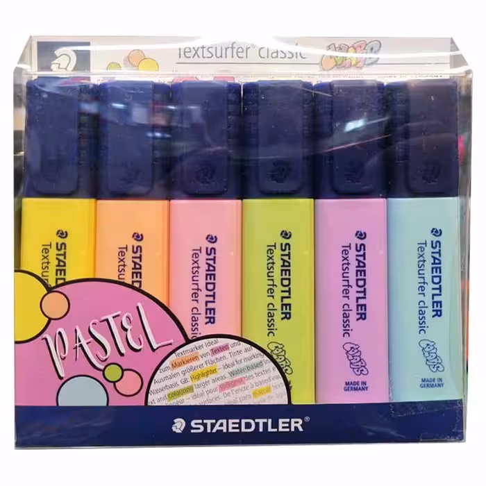 خرید ماژیک علامت گذار پاستلی استدلر بسته 6 رنگ