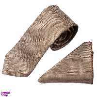 ست کراوات و دستمال جیب مردانه طرح جودون کد S48