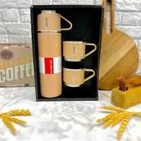فلاسک 3 فنجان برند Diwangxin حجم 500 سی سی رنگ گلبهی