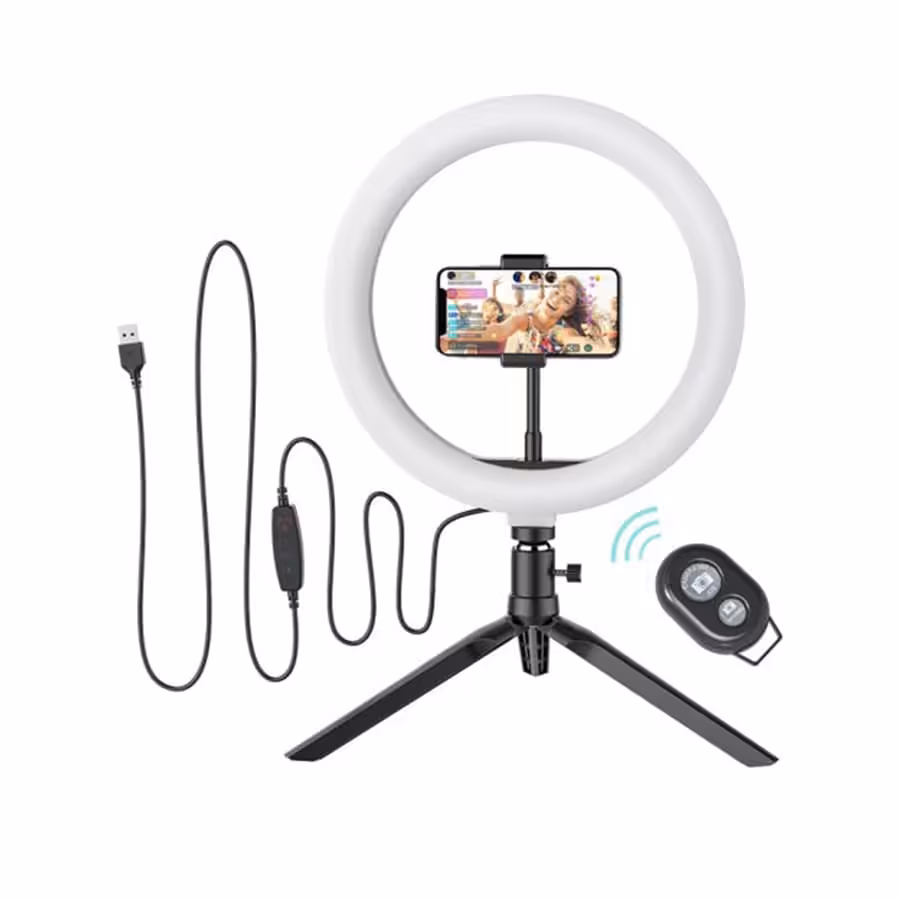 رینگ لایت رومیزی هیرو Ring Light HERO-26 به همراه پایه و ریموت