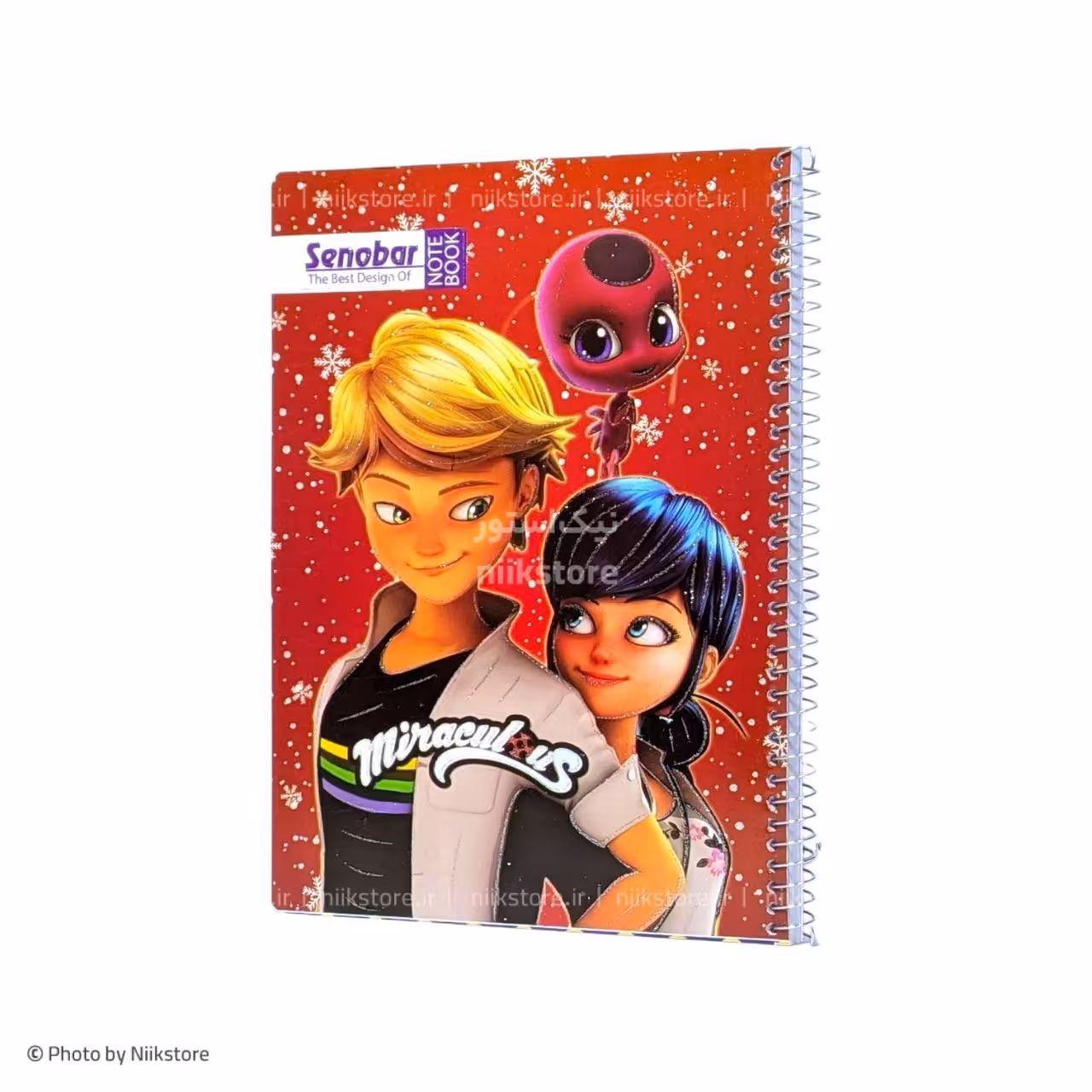 دفتر فنری 50برگ طلقی شطرنجی درشت صنوبرقیمت نقدیsenobar 50sheets grid notebook