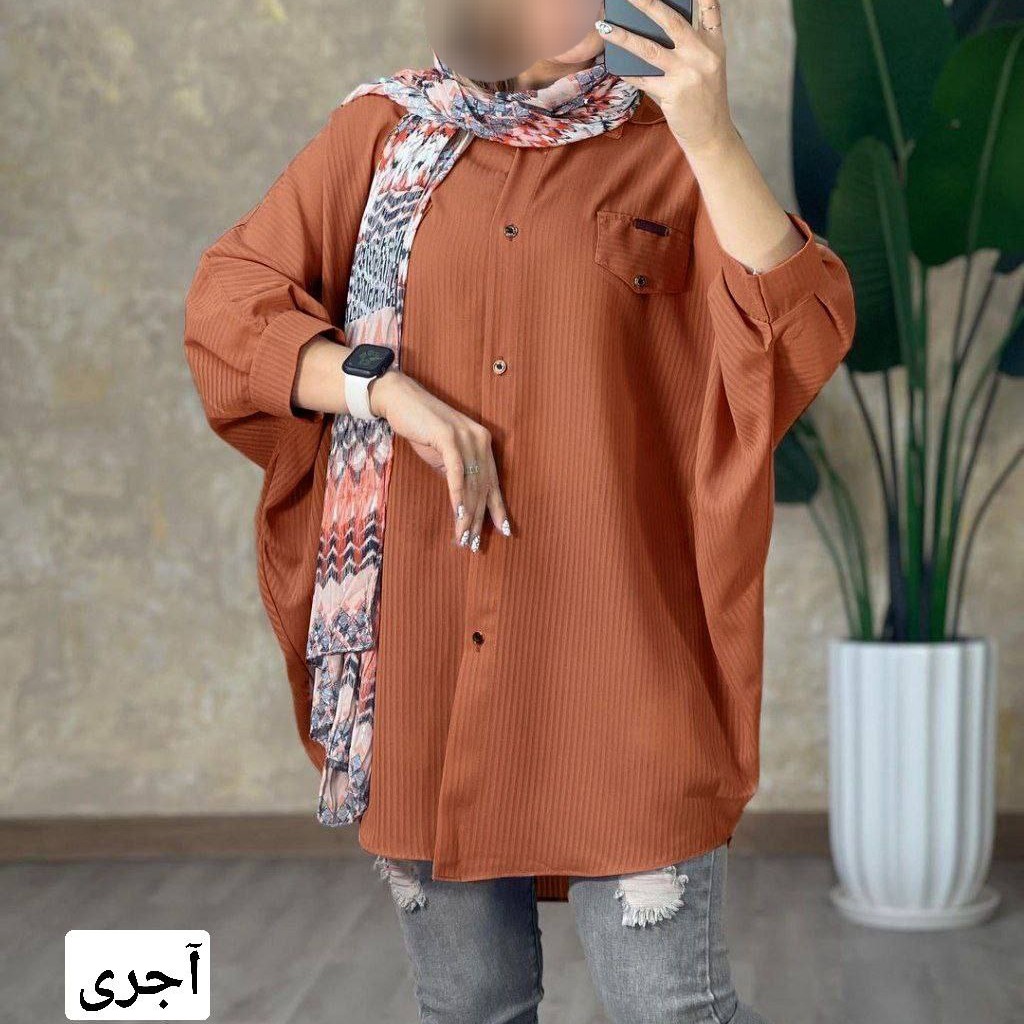 مانتو پانچ زنانه جنس حریر میله ای فری 36 تا 46 رنگ نسکافه ای مشگی کالباسی آجریطوسی تیره آبی نفتی مانتو پانچ حریر 