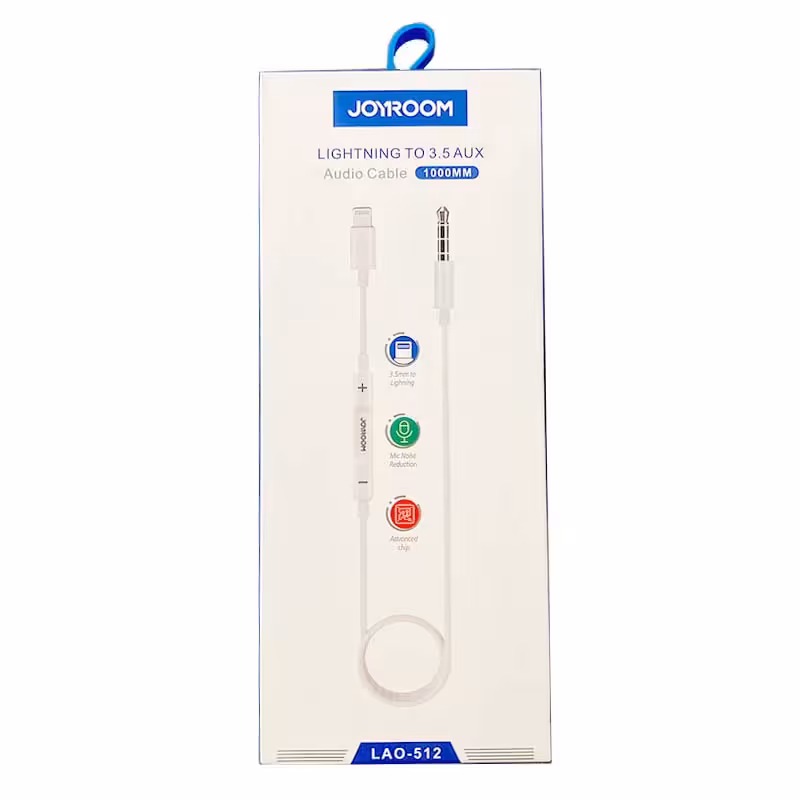 تبدیل Lightning به Jack 3.5m جوی روم Joyroom Lao-512