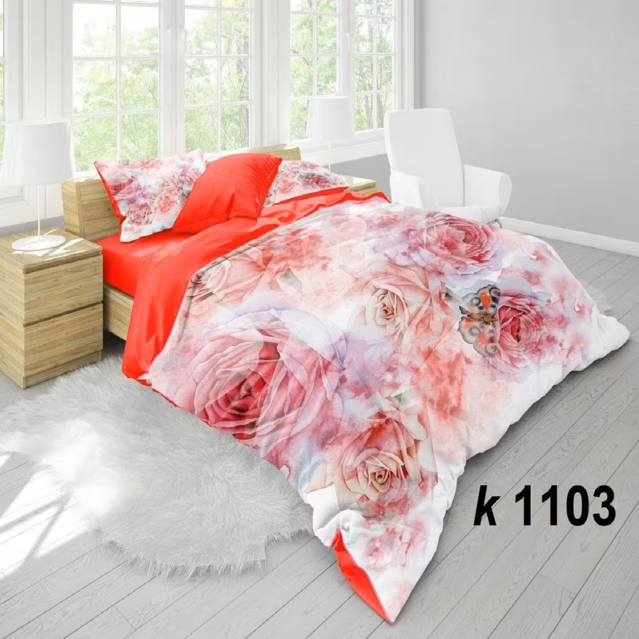 سرویس روتختی ترک إو turkev کد K-1103 دونفره 6 تکه