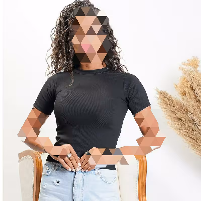 کراپ فانریپ مشکی یقه سه سانت