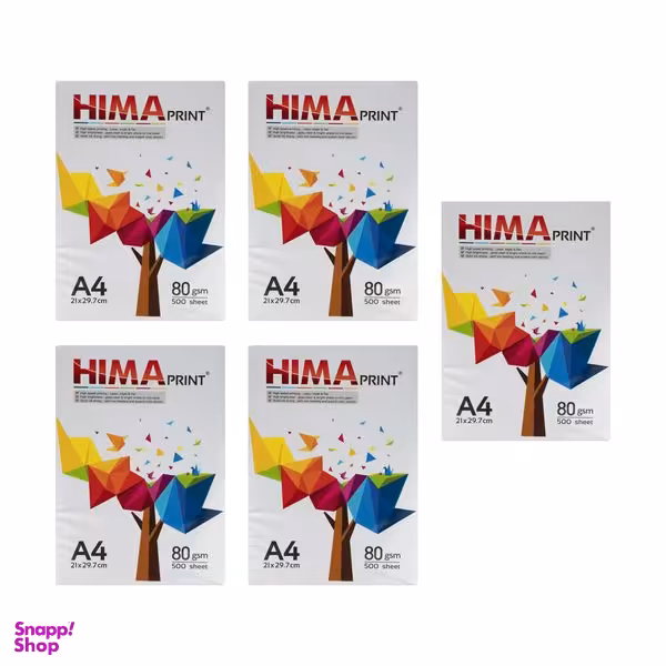 کاغذ A4 هیما کد H05-2 بسته 5 عددی