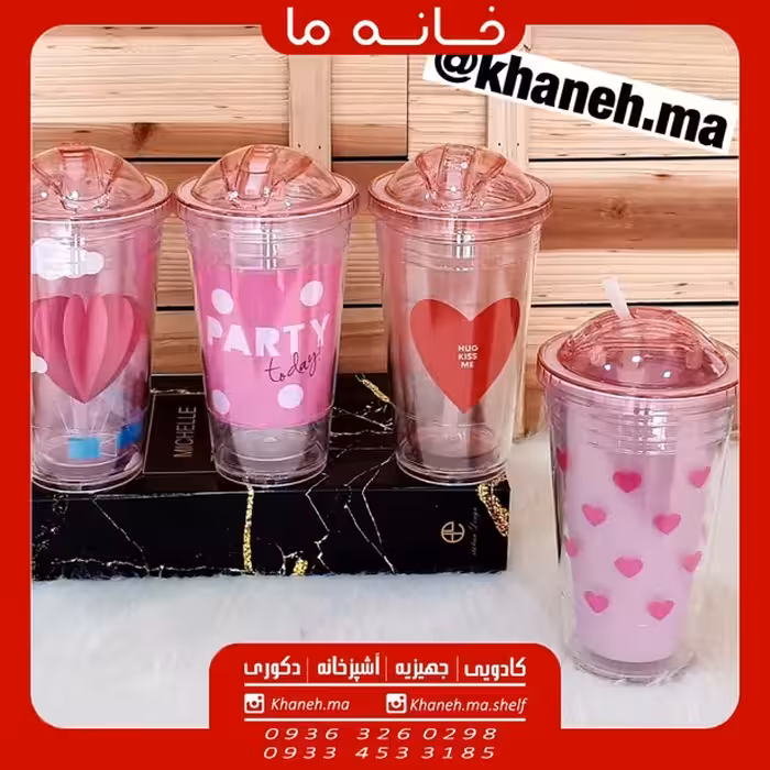 ماگ دوجداره مدل قلب x12354