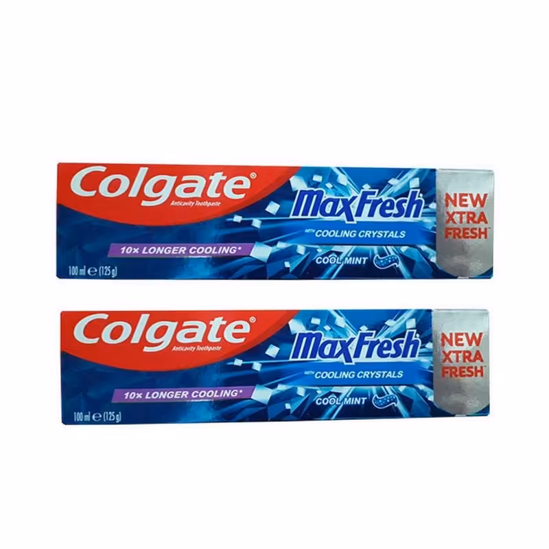 خمیر دندان کلگیت مدل Max Fresh Cool Mint حجم 100 میلی لیتر مجموعه 2 عددی