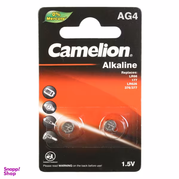 باتری ساعتی کملیون مدل AG4 LR626 377 بسته 2 عددی