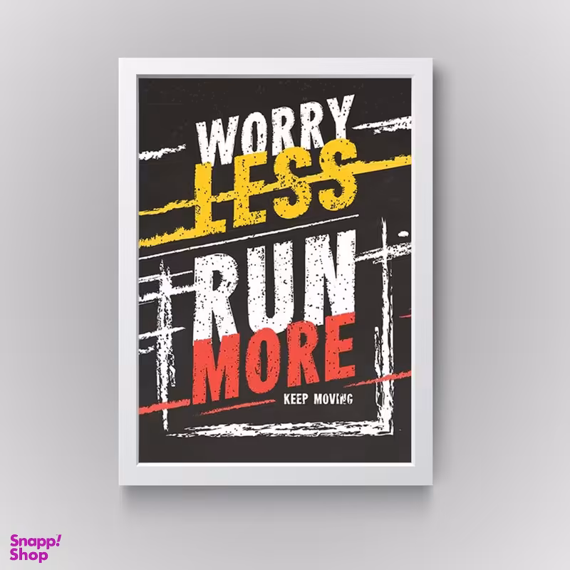 تابلو مدل دکوراتیو انگیزشی run moreکدN255