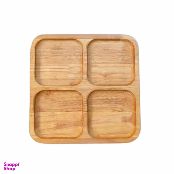 ظرف سرو چوبی مدل چهار خانه کد 039