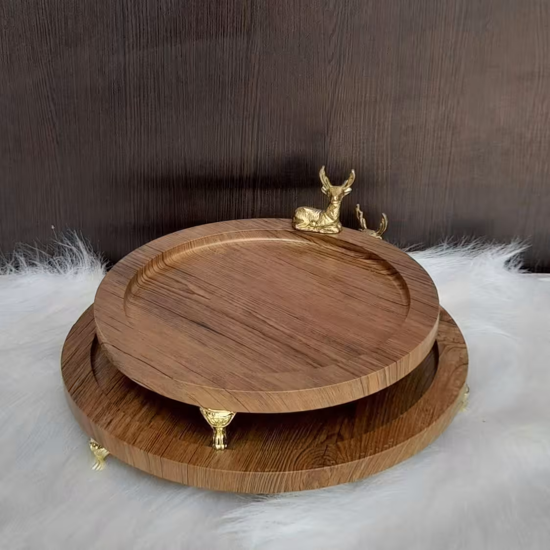 سینی چوبی گرد سایز بزرگ