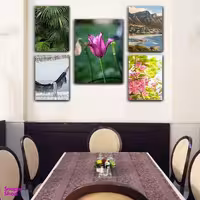 تابلو شاسی بکلیت طرح دکوراتیو طبیعت مدل SH-144 مجموعه 5 عددی