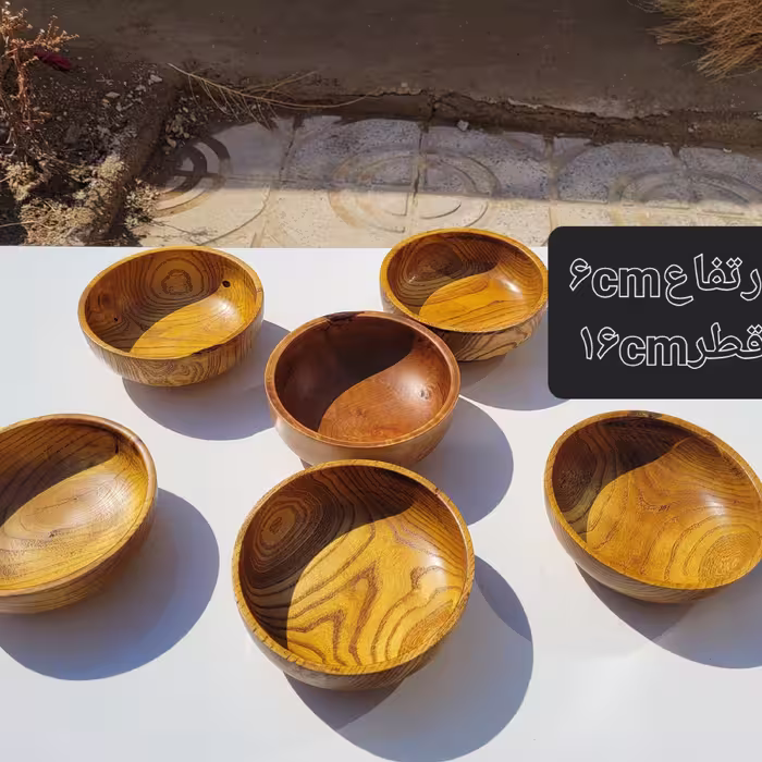 کاسه چوبی سایز بزرگ کد 1 قیمت هر عدد 520 تومن