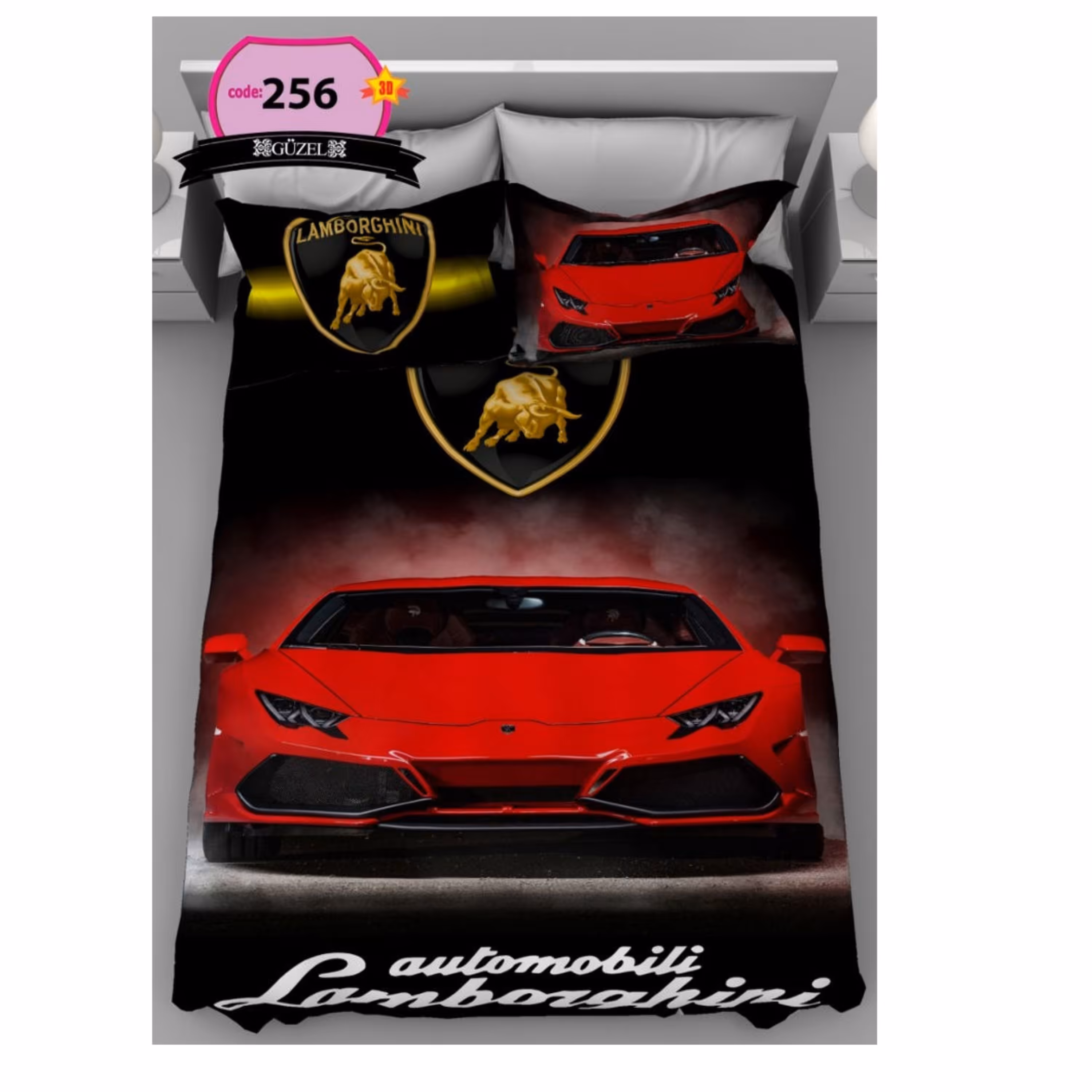 روتختی تک نفره سه بعدی برند گوزل -5 تکه -کد 256