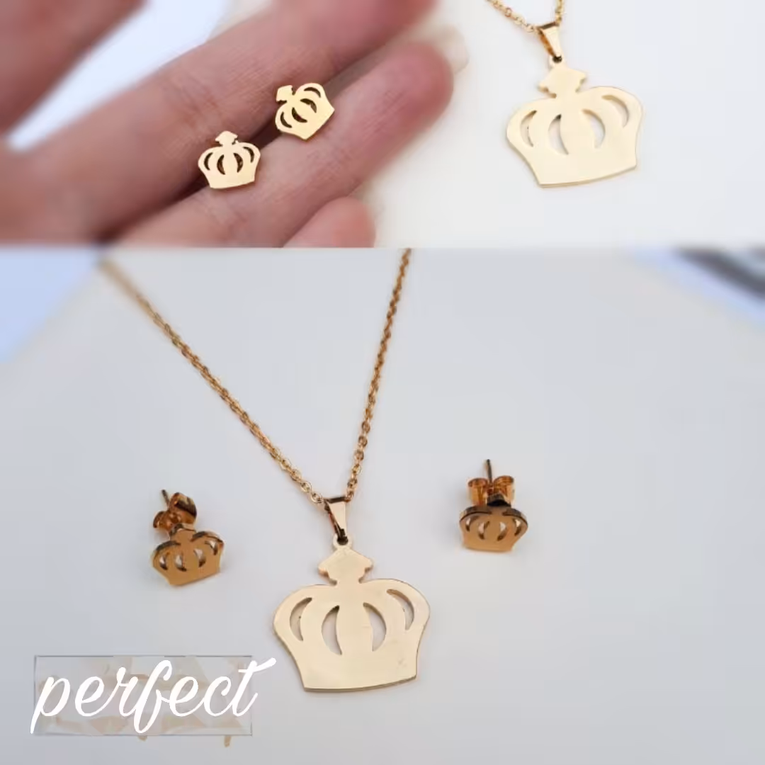 نیم ست استیل طرح تاج