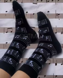 جوراب نت موسیقی ساقدار نخ پنبه فری سایز