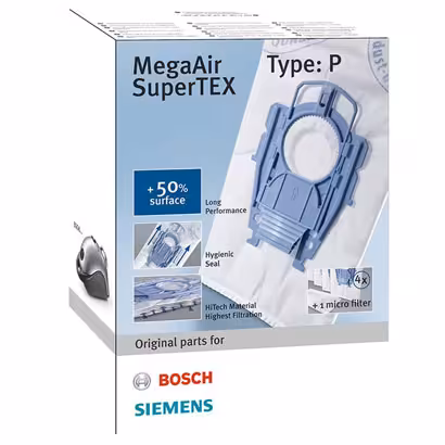 خرید پاکت جارو برقی بوش MegaAir SuperTEX Type P - دومینو کالا