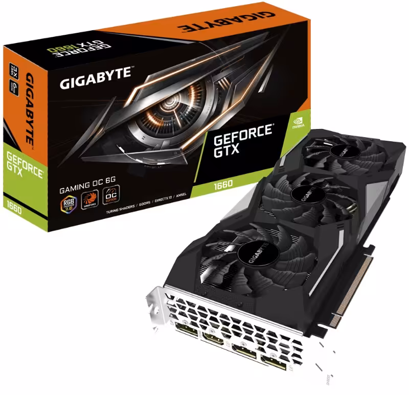 کارت گرافیک گیگابایت مدل GeForce GTX 1660 GAMING OC با حافظه 6 گیگابایت