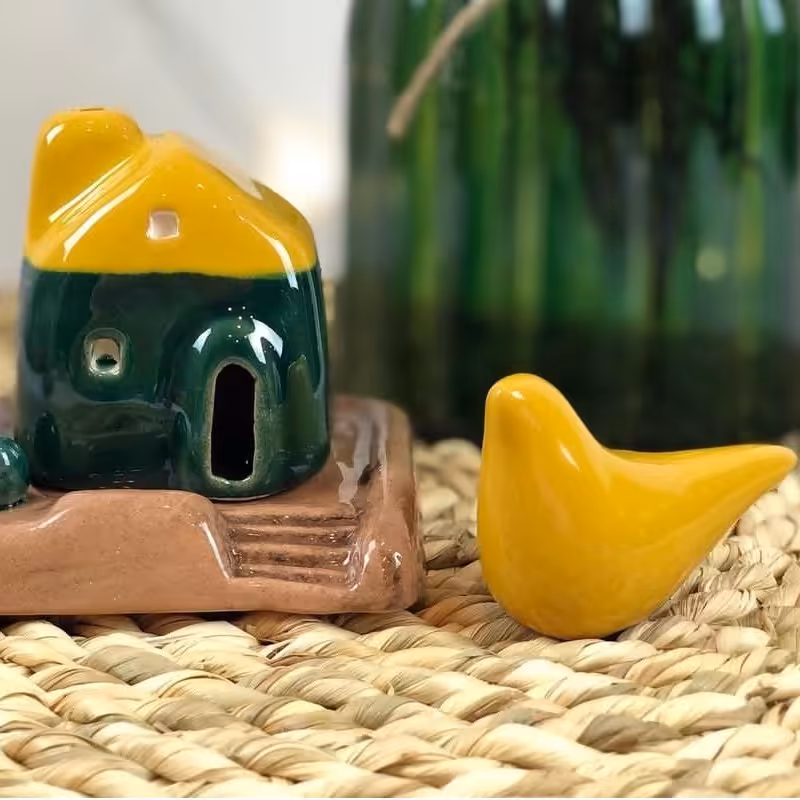 جاعودی سفالی دستساز کلبه حیاط دار