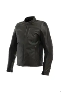 کاپشن موتورسوار مردانه و زنانه موتور کت چرمی قهوه ای تیره Istrice Qdf داینس Dainese