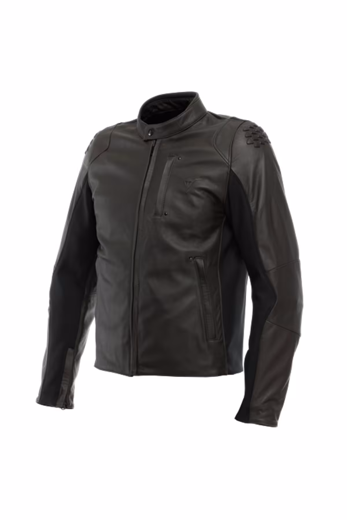 کاپشن موتورسوار مردانه و زنانه موتور کت چرمی قهوه ای تیره Istrice Qdf داینس Dainese