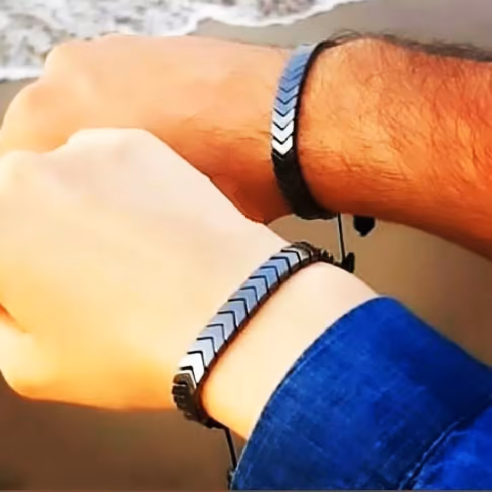 ست دستبند زنانه ومردانه حدید