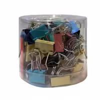 گیره دوبل رنگی سایز 15 بسته 60 عددی