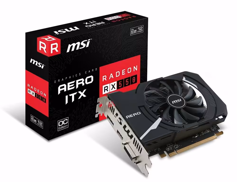کارت گرافیک ام اس آی RX 550 AERO ITX 2G OC
